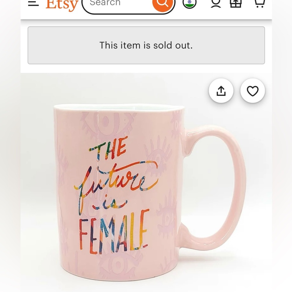 Pink Inspirational Mug- The future is FEMALE